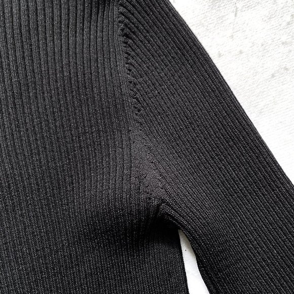 Leith Ribbed Knit Top V Neck Long Sleeve Henley NWT XS - Picture 10 of 10